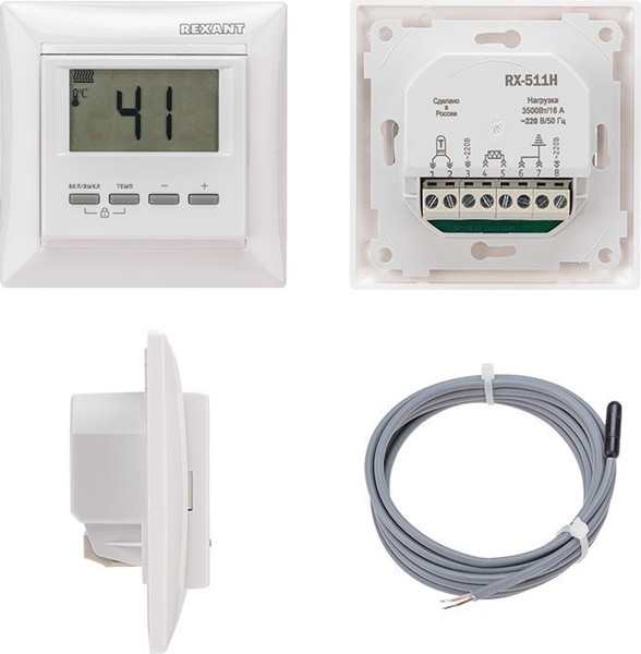 Изображение товара Терморегулятор для теплого пола Rexant RX-511H / 51-0566 (белый)