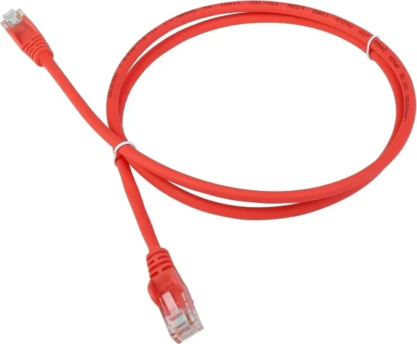 Изображение товара Кабель Lanmaster LAN-PC45/S5E-1.0-RD (1м, красный)