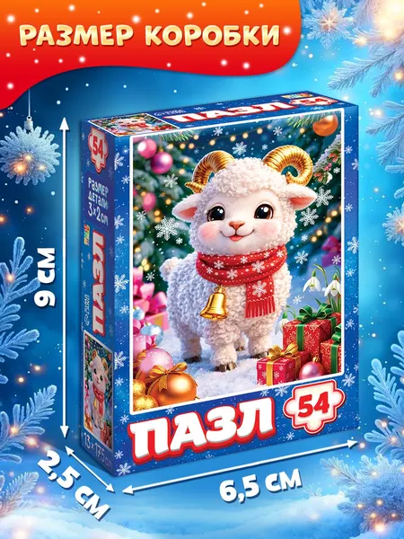 Изображение товара Пазл Puzzle Time Новогодняя радость / 11000125 (54эл)