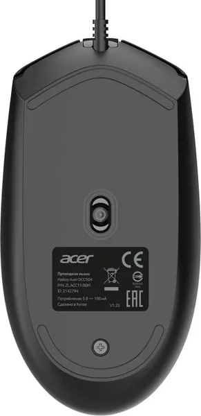 Изображение товара Комплект клавиатура и мышь Acer OCC504 / ZL.ACC11.00M (черный)
