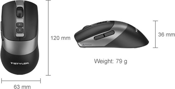 Изображение товара Мышь A4Tech Fstyler FB50CS Plus (черный)