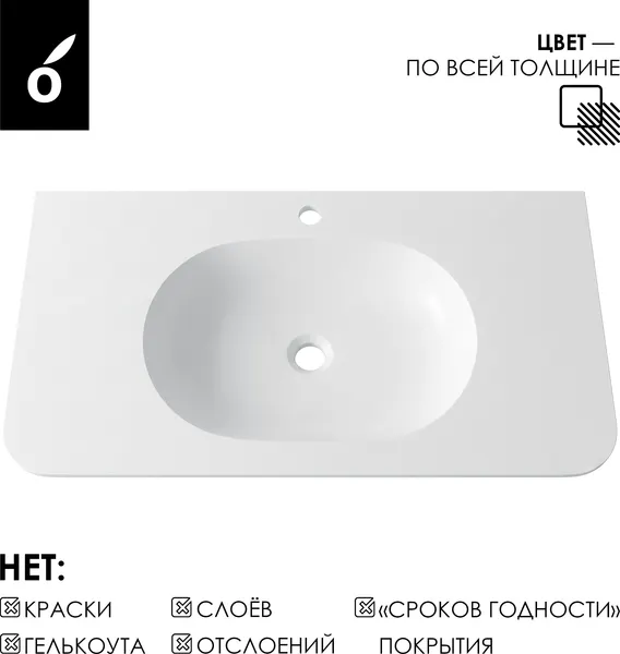 Изображение товара Умывальник Oliveeka Milu MA80WF (белый)