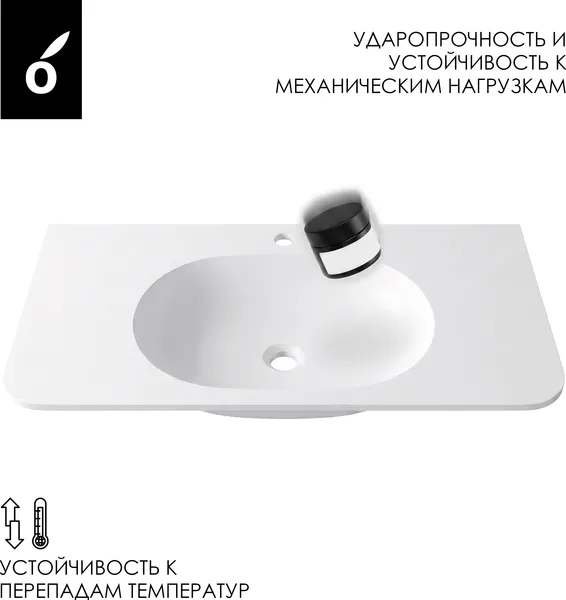 Изображение товара Умывальник Oliveeka Milu MA80WF (белый)