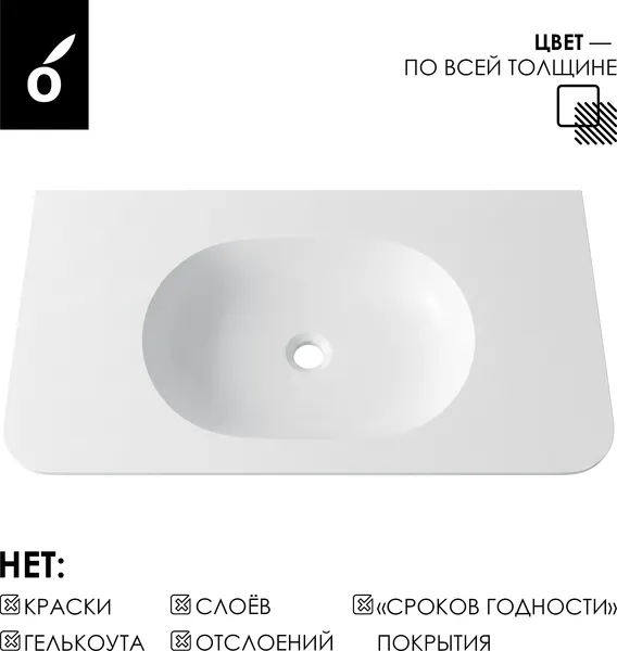 Изображение товара Умывальник Oliveeka Milu MA100W (белый)