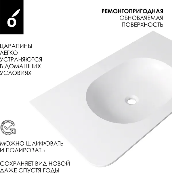 Изображение товара Умывальник Oliveeka Milu MA100W (белый)