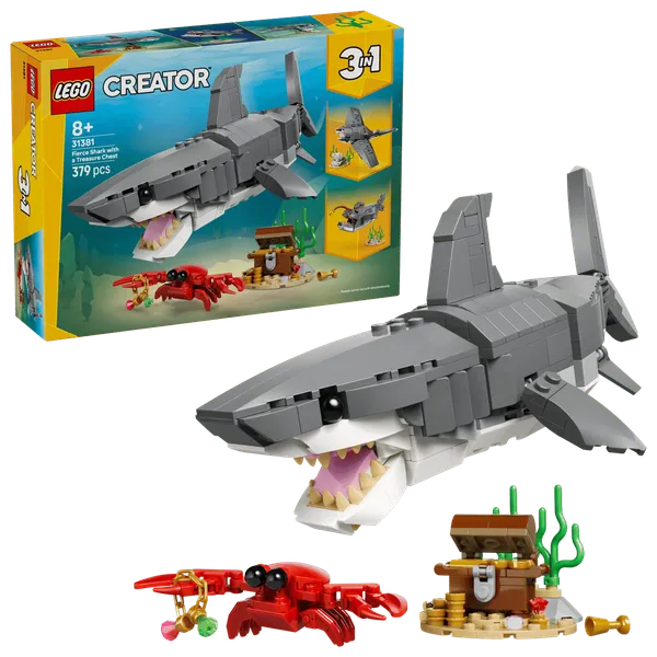 Изображение товара Конструктор Lego Creator Грозная акула с сундуком сокровищ 31381