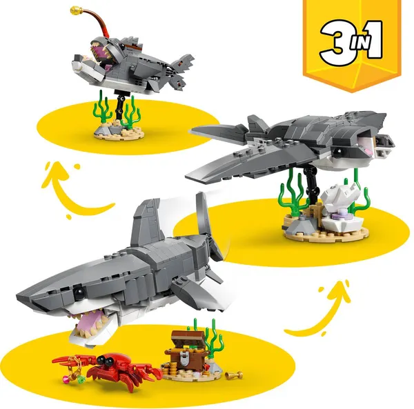 Изображение товара Конструктор Lego Creator Грозная акула с сундуком сокровищ 31381