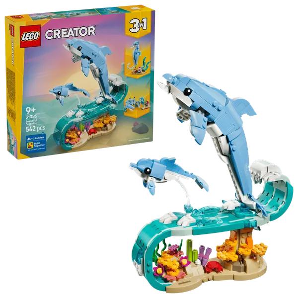 Изображение товара Конструктор Lego Creator Морские животные: прекрасные дельфины 31385