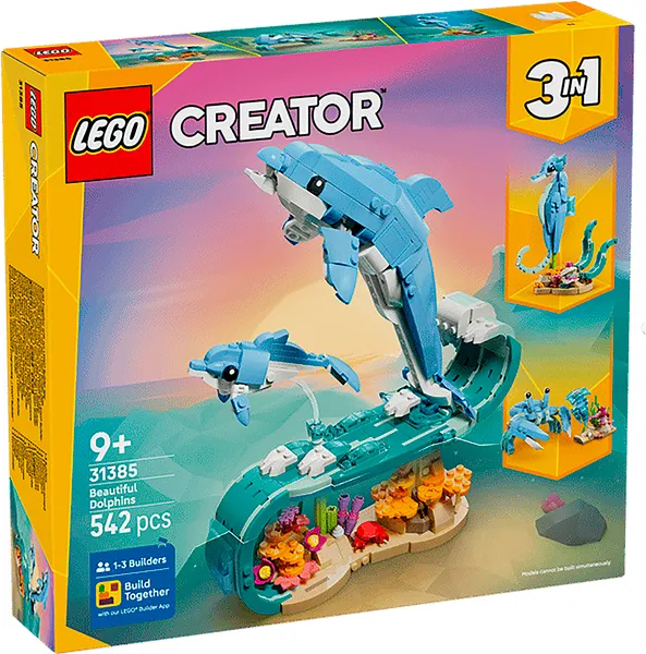 Изображение товара Конструктор Lego Creator Морские животные: прекрасные дельфины 31385