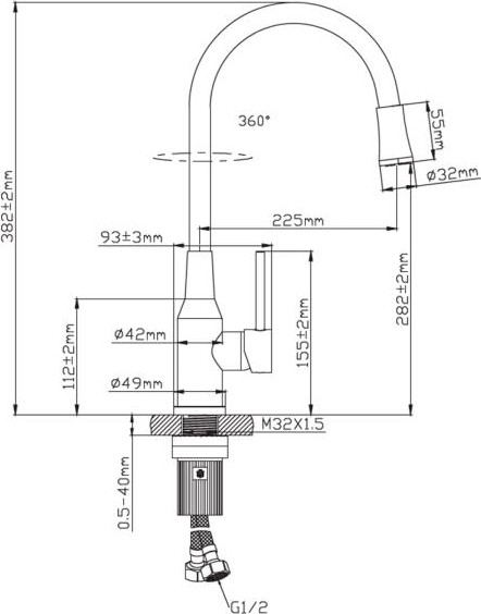 Изображение товара Смеситель Diadonna D46-0016W