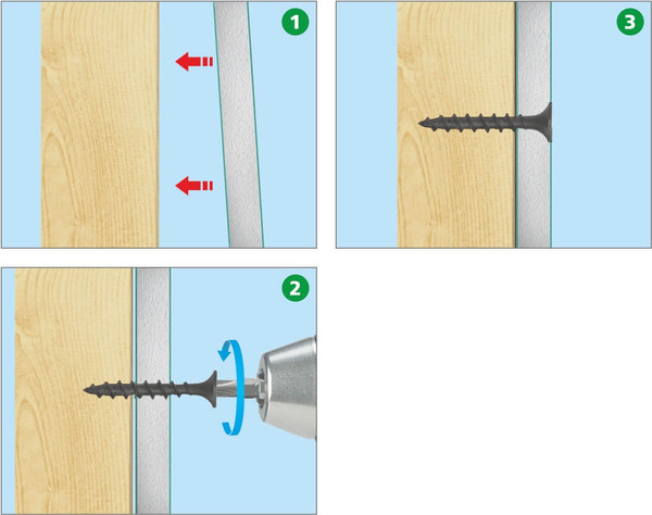 Изображение товара Саморез ЕКТ Для гипсокартона 4.8x127 крупный шаг / 74115 (100шт, фосфатированный)