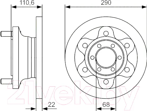Изображение товара Тормозной диск Bosch 0986479S95