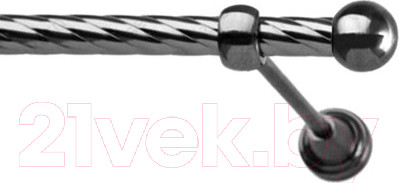 Изображение товара Карниз для штор Lm Decor Шар малый 124 1р витой (антрацит, 3.6м)