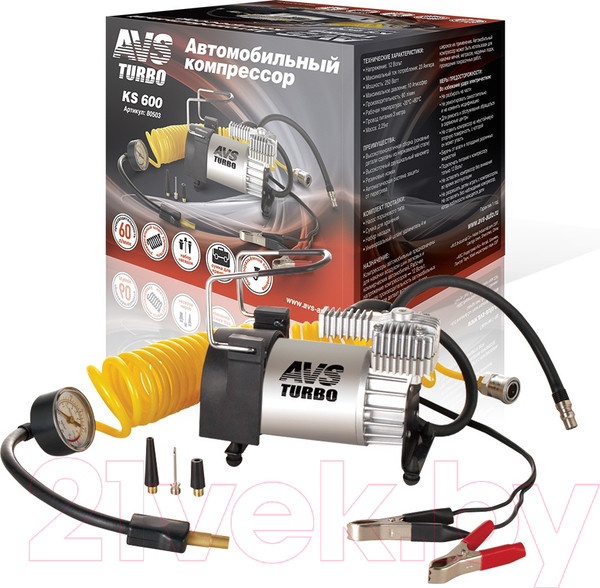 Изображение товара Автомобильный компрессор AVS Turbo KS 600 / 80503