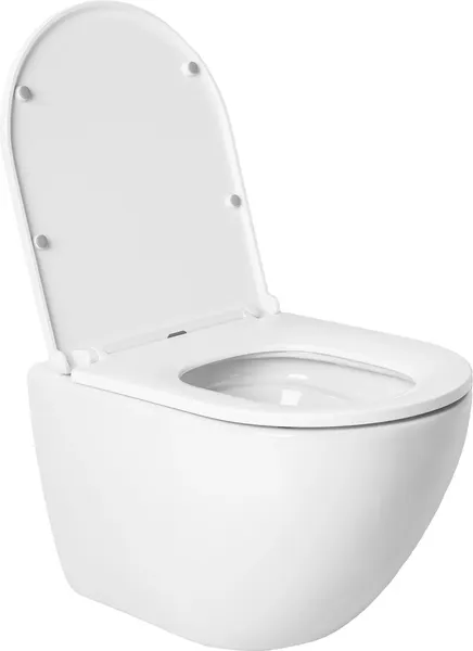 Изображение товара Унитаз подвесной с инсталляцией Saniteco KW-9003WT + 501 + K01-W (с кнопкой ,белый)