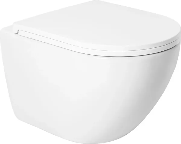 Изображение товара Унитаз подвесной с инсталляцией Saniteco KW-9003WT + 501 + K01-W (с кнопкой ,белый)