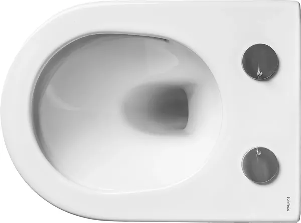 Изображение товара Унитаз подвесной с инсталляцией Saniteco KW-9003WT + 501 + K01-W (с кнопкой ,белый)
