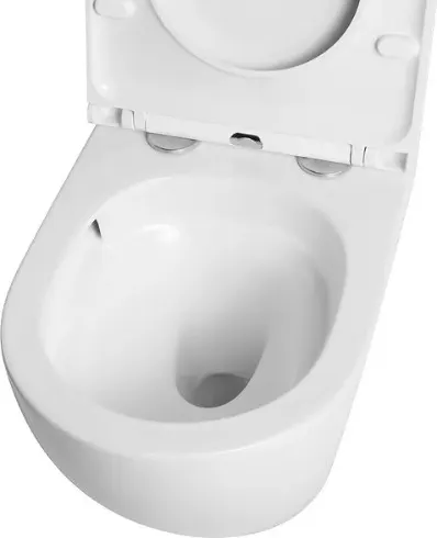 Изображение товара Унитаз подвесной с инсталляцией Saniteco Torando T-203W + 501 + K02-W (с кнопкой, белый)