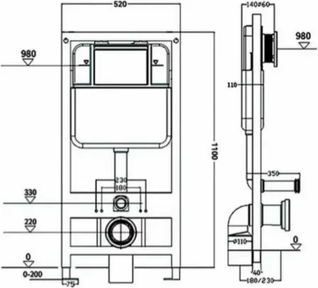 Изображение товара Унитаз подвесной с инсталляцией Saniteco Tornado KW-9004WT + 501 + K01-W (с кнопкой ,белый)