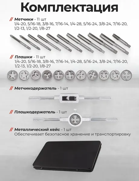 Изображение товара Резьбонарезной набор ForceKraft FK-M024-2 (68077)