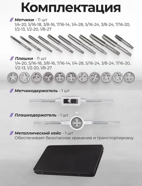Изображение товара Резьбонарезной набор Yataforce YF-M024-2 (68104)