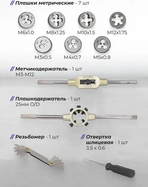 Изображение товара Резьбонарезной набор Yataforce YF-M032-1 (68105)