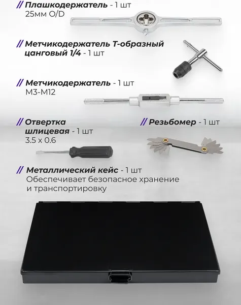 Изображение товара Резьбонарезной набор Yataforce YF-M040-1 (68106)