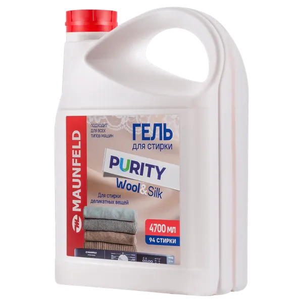 Изображение товара Гель для стирки Maunfeld Purity Wool&Silk / MWL4700PD (4.7л)