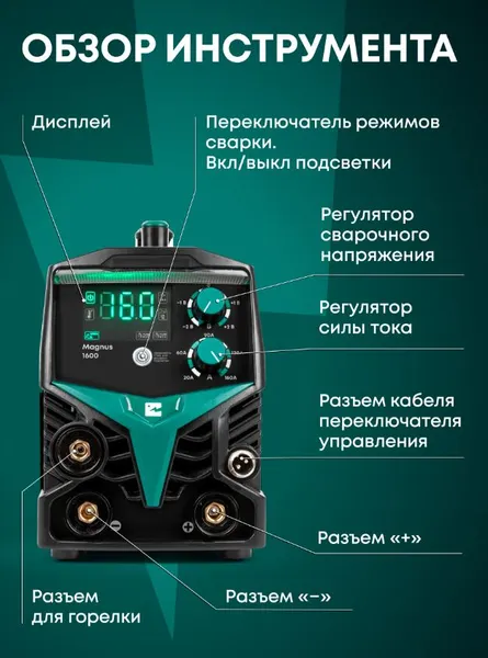 Изображение товара Полуавтомат сварочный Rokodil Magnus 1600