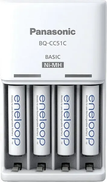 Изображение товара Зарядное устройство для аккумуляторов Panasonic Eneloop BQ-CC51/4xBK-4MCCE Basic Charge / K-KJ51MCD04E