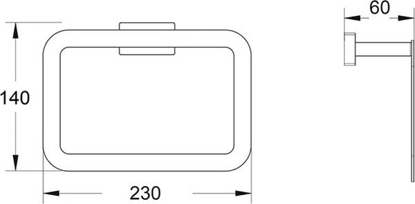 Изображение товара Держатель для полотенца Shevanik SG5606H (черный)