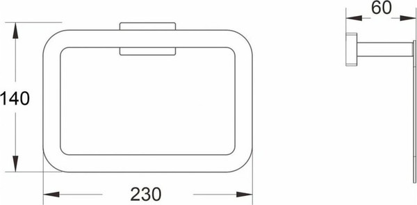 Изображение товара Держатель для полотенца Shevanik SG5606 (хром)