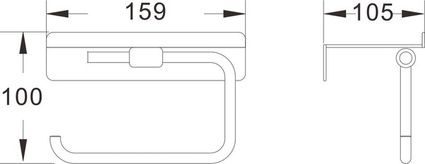 Изображение товара Держатель для туалетной бумаги Shevanik SG5705C-1 (белый)