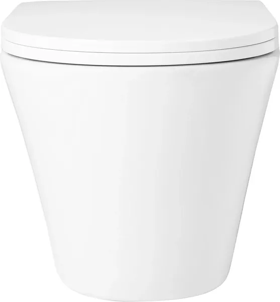 Изображение товара Унитаз подвесной с инсталляцией Saniteco KW-9005W + 501 + K01-PRG (с кнопкой, матовое золото)