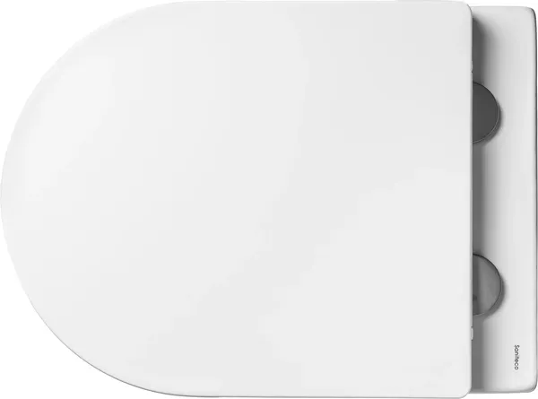 Изображение товара Унитаз подвесной с инсталляцией Saniteco KW-9005W + 501 + K01-PRG (с кнопкой, матовое золото)