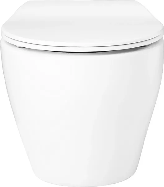 Изображение товара Унитаз подвесной с инсталляцией Saniteco KW-99046 + 501 + K01-PRG (с кнопкой, матовое золото)