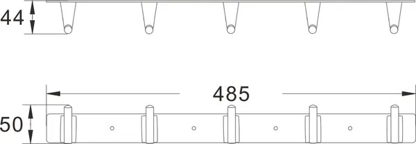 Изображение товара Крючок для ванной Shevanik SG5751T (оружейная сталь)