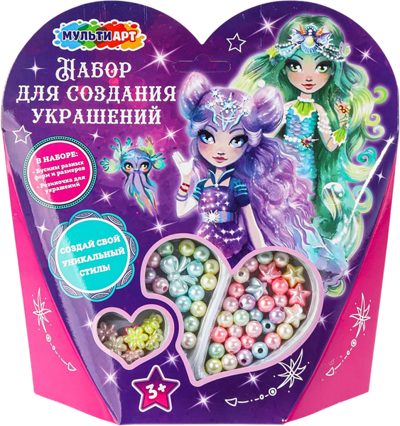 Изображение товара Набор для создания украшений MultiArt Цветочные феи BEADSET-099347