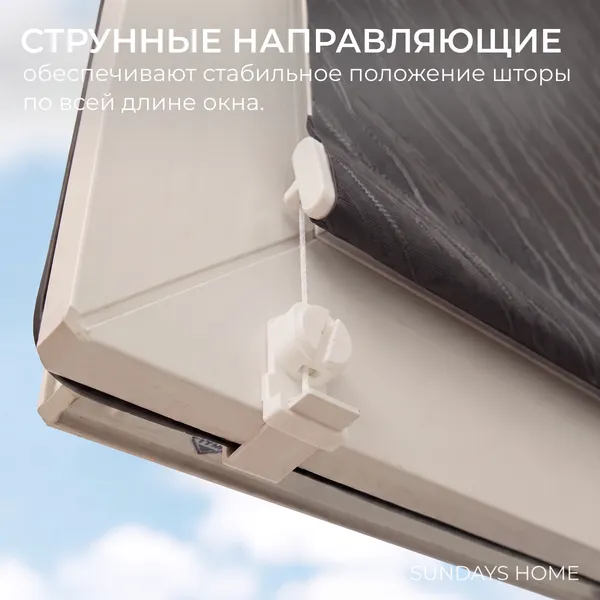 Изображение товара Рулонная штора Sundays Home Аква Тэрмоблэкаут 43x170 (темно-серый)
