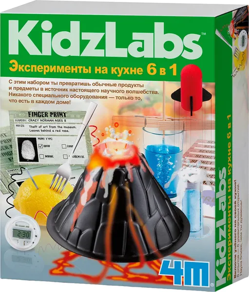 Изображение товара Набор для опытов 4M Эксперименты на кухне 6 в 1 / 74369