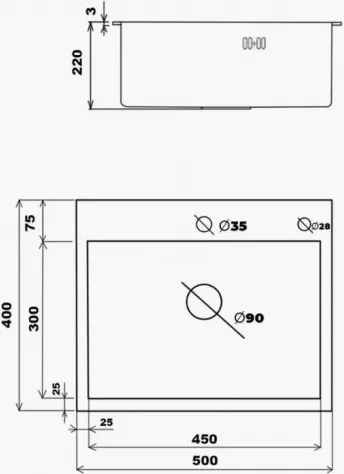 Изображение товара Мойка кухонная Wisent NL5040 (с сифоном, дозатором и коландером)