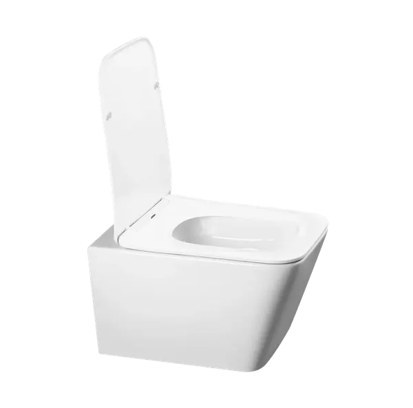 Изображение товара Унитаз подвесной с инсталляцией Saniteco Tornado KW-9004WT + 501 + K02-B (с кнопкой, черный)