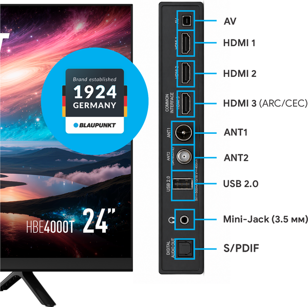 Изображение товара Телевизор Blaupunkt 24" 24HBE4000T