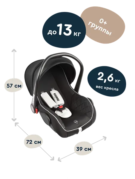 Изображение товара Автокресло Junion Uma HB816/BL (черный/серый)