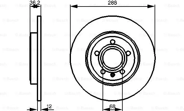 Изображение товара Тормозной диск Bosch 0986479252