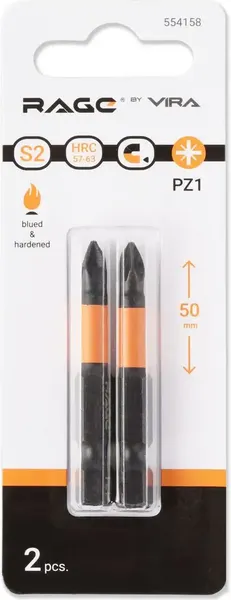 Изображение товара Набор бит Vira Rage S2 PZ1x50мм / 554158 (2шт)