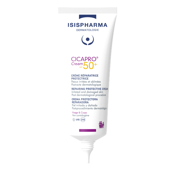 Изображение товара Крем солнцезащитный ISISPHARMA Cicapro SPF 50+ для раздраженной и поврежденной кожи (40мл)