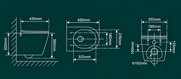 Изображение товара Унитаз подвесной с инсталляцией Axus 011D с унитазом Brillo 2380t и кнопкой 097EW / k0138