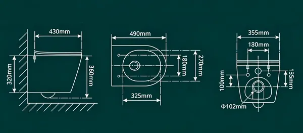 Изображение товара Унитаз подвесной с инсталляцией Axus 011D с унитазом Brillo 2380t и кнопкой 097IS / k0126