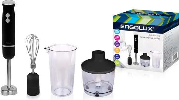 Изображение товара Блендер погружной Ergolux ELX-BS03-C72 (серебристо-черный)